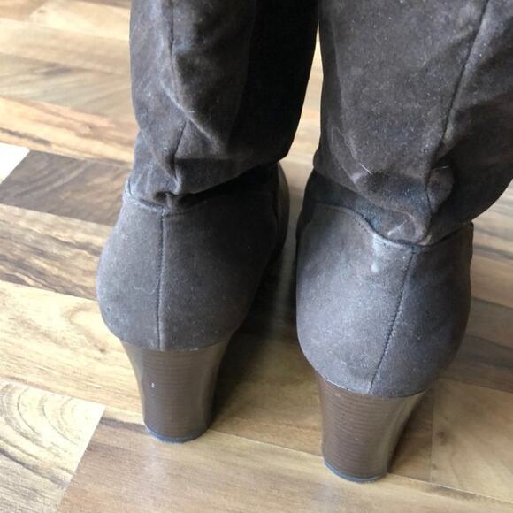 Rampage Brown Tall Wedge Boots Shoe Size 11 - Picture 5 of 9